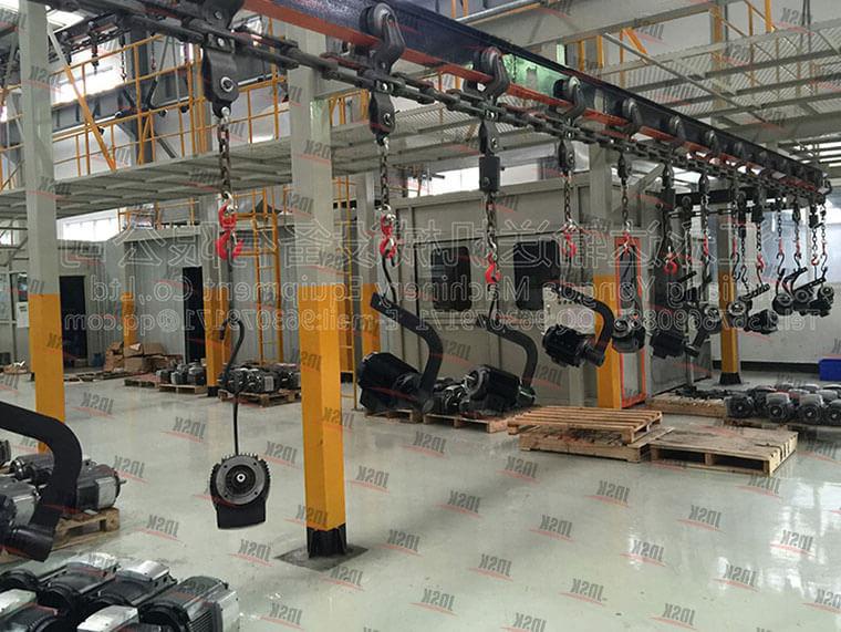 Motor coating production line